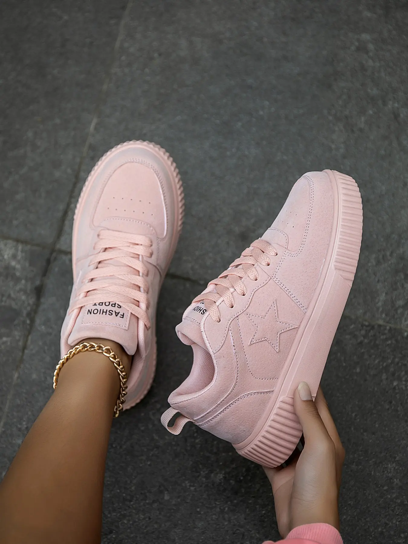 Women's Simple Lace-Up Casual Sporty Sneakers, Comfortable Outdoor Shoes, Trendy Daily Wear, Couple Campus Sports Shoes, Trendy Fashion Sneaker