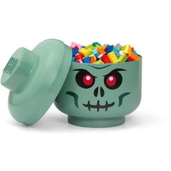 LEGO Large Stackable Hollow Container, Green Skeleton Decorative Household Organiser [COLLECTIBLES], 4-Pack Brick