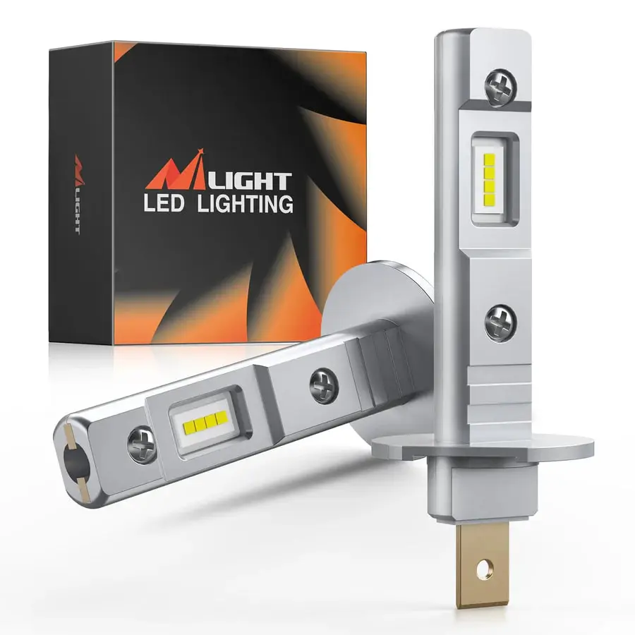 Nilight H1 Xenon LED Fog Light Bulbs EF1 Series 6000K | 2 BULBS, High Brightness
