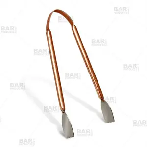 7" Hammered Copper Plated Stainless Steel Tongs, Kitchenware & Barbecue Utensils
