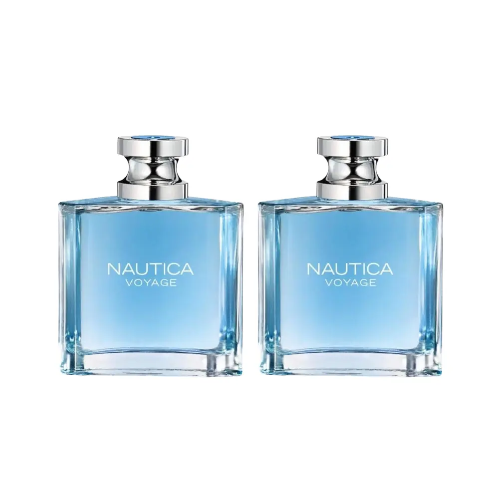 Nautica Voyage Eau de Toilette Spray for Men 3.3 oz (2 Pack) | Fresh Aquatic Woody Scent | Long Lasting Clean & Masculine Fragrance for Everyday Wear