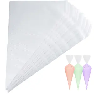 Piping Bag (100pcs), Triangular Baking Bag, Baking Piping Bag, Decorating Tool For Cake, Cookie, Pastry, Pastry Decorating Tools, Baking Supplies