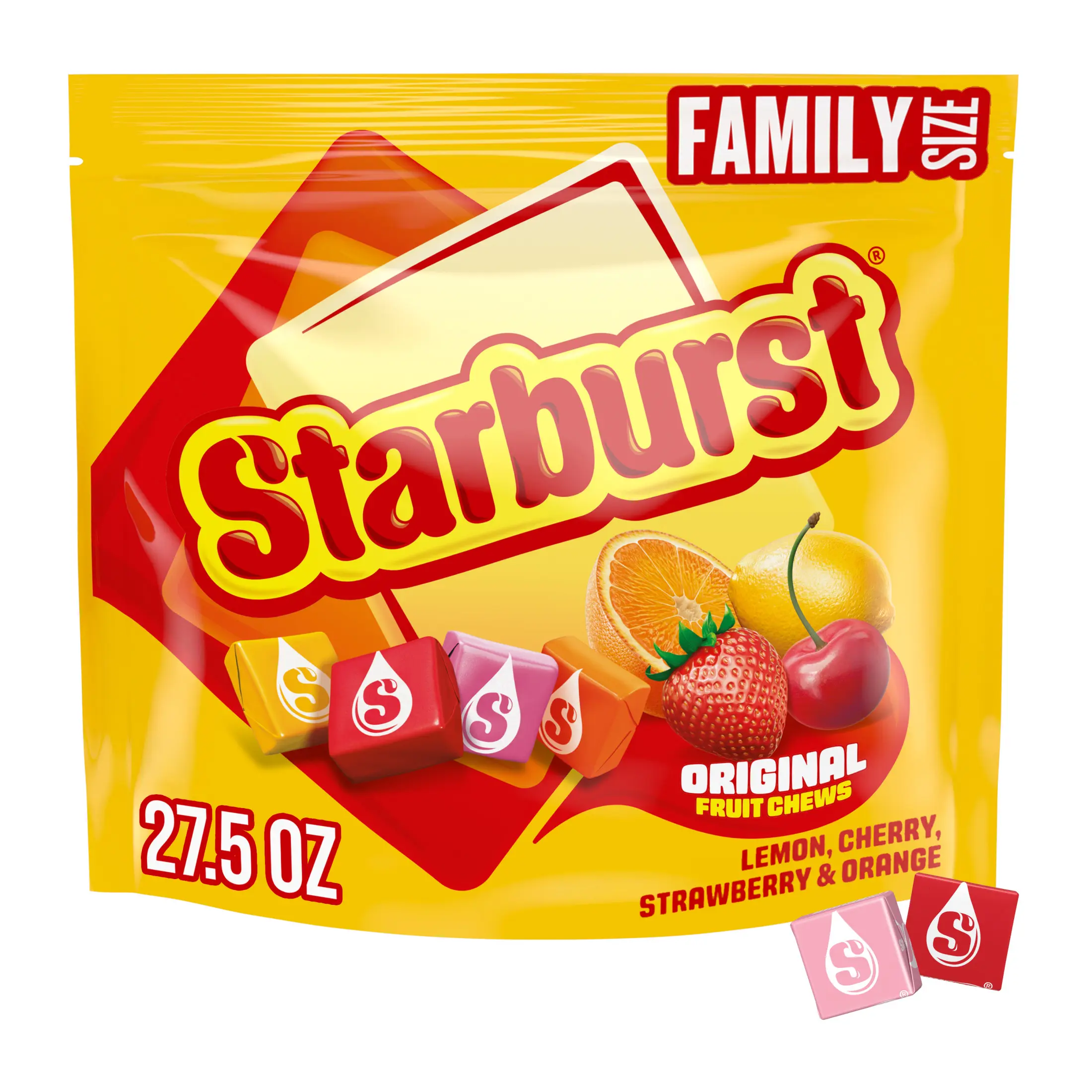 Starburst Original Fruit Chewy Candy, Family Size - 27.5 oz Resealable Bulk Bag