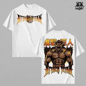 Attack on Titan Oversized Anime T-Shirt, Eren Yeager Streetwear Tee, AOT Graphic Washed Cotton Shirt, Dark Aesthetic Outfit, Unisex Casual Drip, Gift For Anime Fans