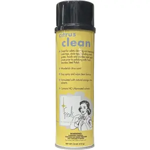 Fred's Fine Cleaning Center Citrus Clean Natural Orange Degreaser Spray - Heavy Duty Kitchen Cleaner for Stoves, Grills, Stainless Steel & Multi-Surface - Foaming Formula, Fresh Citrus Scent, 18 oz