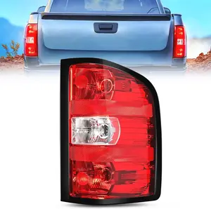Nilight Passenger Side Taillight Assembly for 2007 2008 2009 2010 2011 2012 2013 2013 2014 Chevy Silverado 1500 2500HD 3500HD 2007-2013 GMC Sierra 3500HD Rear Lamp w/Bulbs and Harness