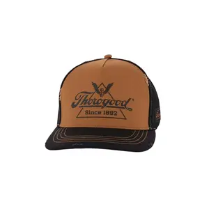 Thorogood Heritage Stretch Classic Trucker Hat - Men's 5-Panel Crown Breathable Mesh Cap, Casual Flatbill Snapback Casual Hat, Breathable Mesh Caps