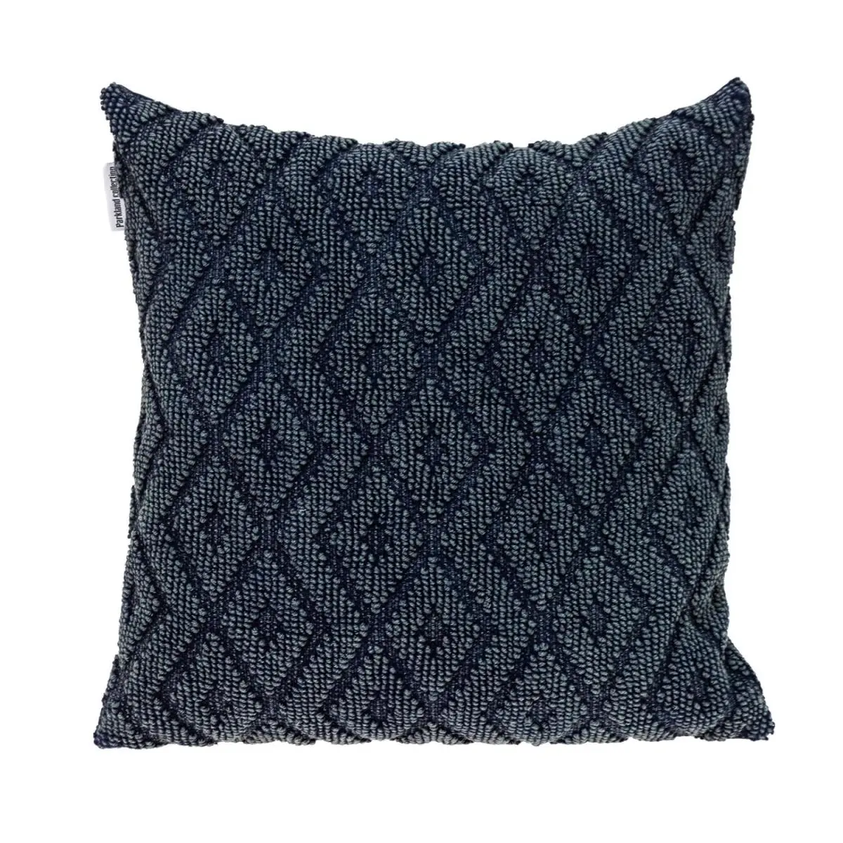 Parkland Collection PILM21449 Sorrel Navy Transitional Square Throw Pillow, Cotton Weave, Diamond Motif, Hidden Zipper