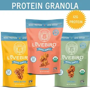High Protein Granola Flavor Pack - Lower Sugar, Gluten Free, Family-Approved | Lovebird Protein Granola
