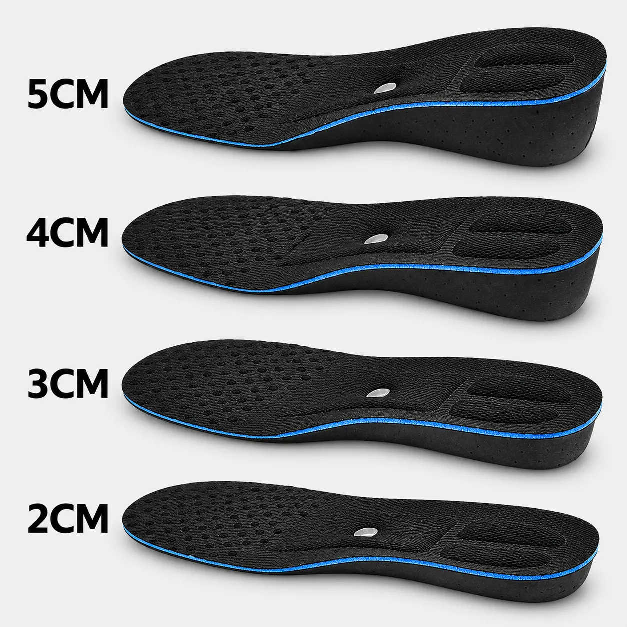 2-5cm Height Increase Insoles Magnet Templates Insole For Feet Arch Support Heighten Orthopedic Shoes Sole Pad Unisex Damping