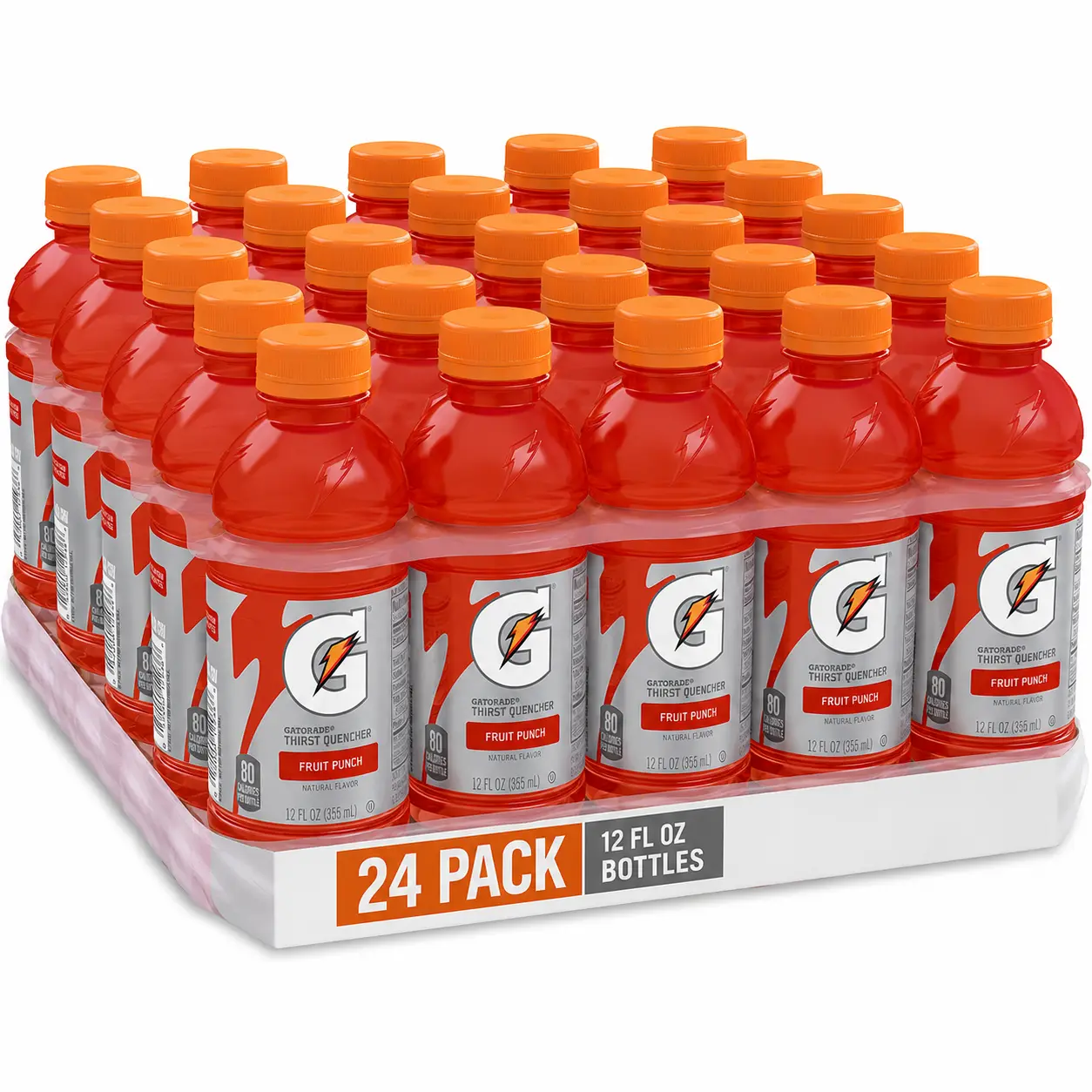 Gatorade Thirst Quencher Sports Drink, Fruit Punch, 12oz Bottles, 24 Pack, Electrolytes for Rehydration
