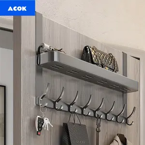 2-Tier Over Door Hook Rack - Heavy-Duty Metal Towel & Coat Hanger with Polished Finish, Space-Saving Door-Mounted Organizer for Bathroom, Entryway, Closet Storage, Entryway Organizer, Sleek Design, Durable Construction