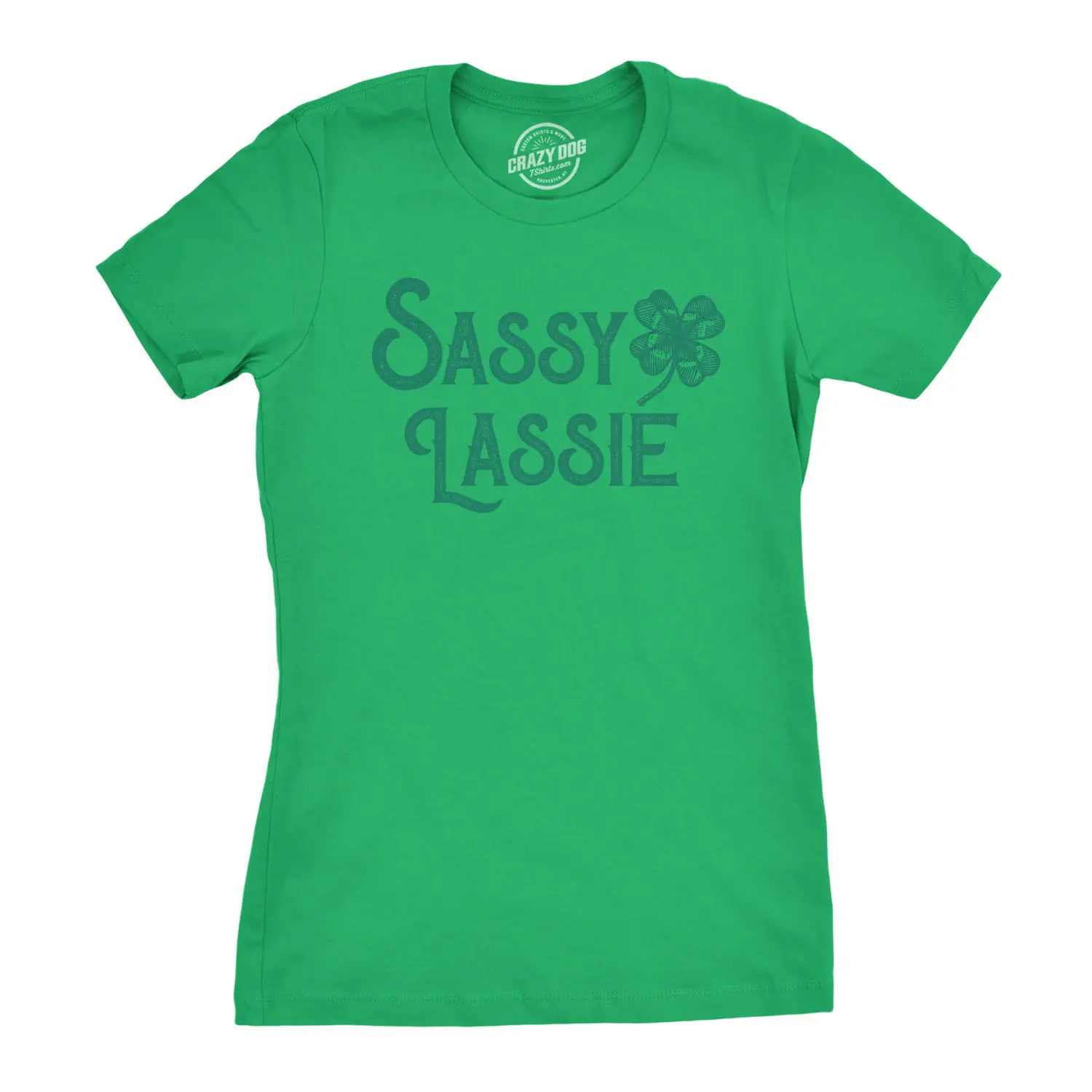 Womens Sassy Lassie T Shirt Funny Saint Patricks Day Cute Outfit St Patty Tee Funny Womens T Shirts Cute Vintage Fashion Casual Ladies T-Shirt Gift Saint Patrick's Day Tops for Women Funny Sarcastic Top Women's Green