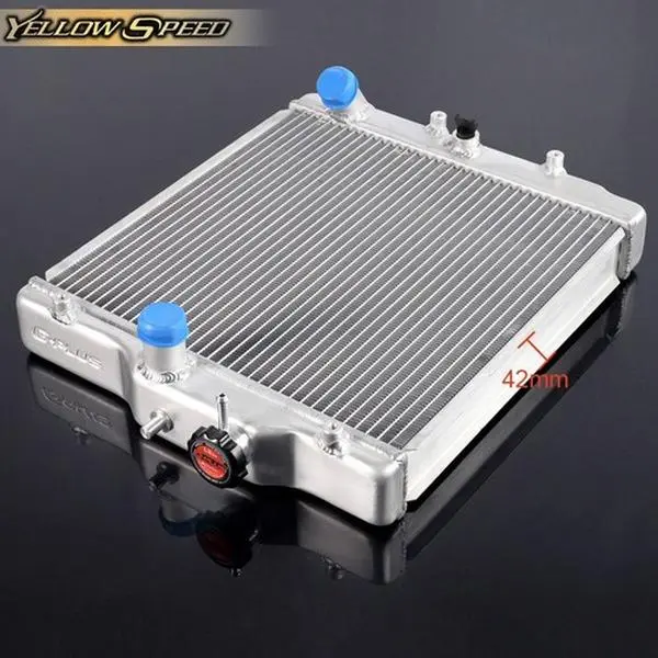 ALLGOOD 100% Brand New Full T-6061 Lightweight Aluminum Radiator - 40% More Efficient Cooling, Enhanced Heat Dissipation, Higher Coolant Capacity, Direct Bolt-On Fitment for 92-00 Honda EG/EK Civic, Del Sol, Integra DOHC B16A/B18C Engine, Full T-6061 Alum