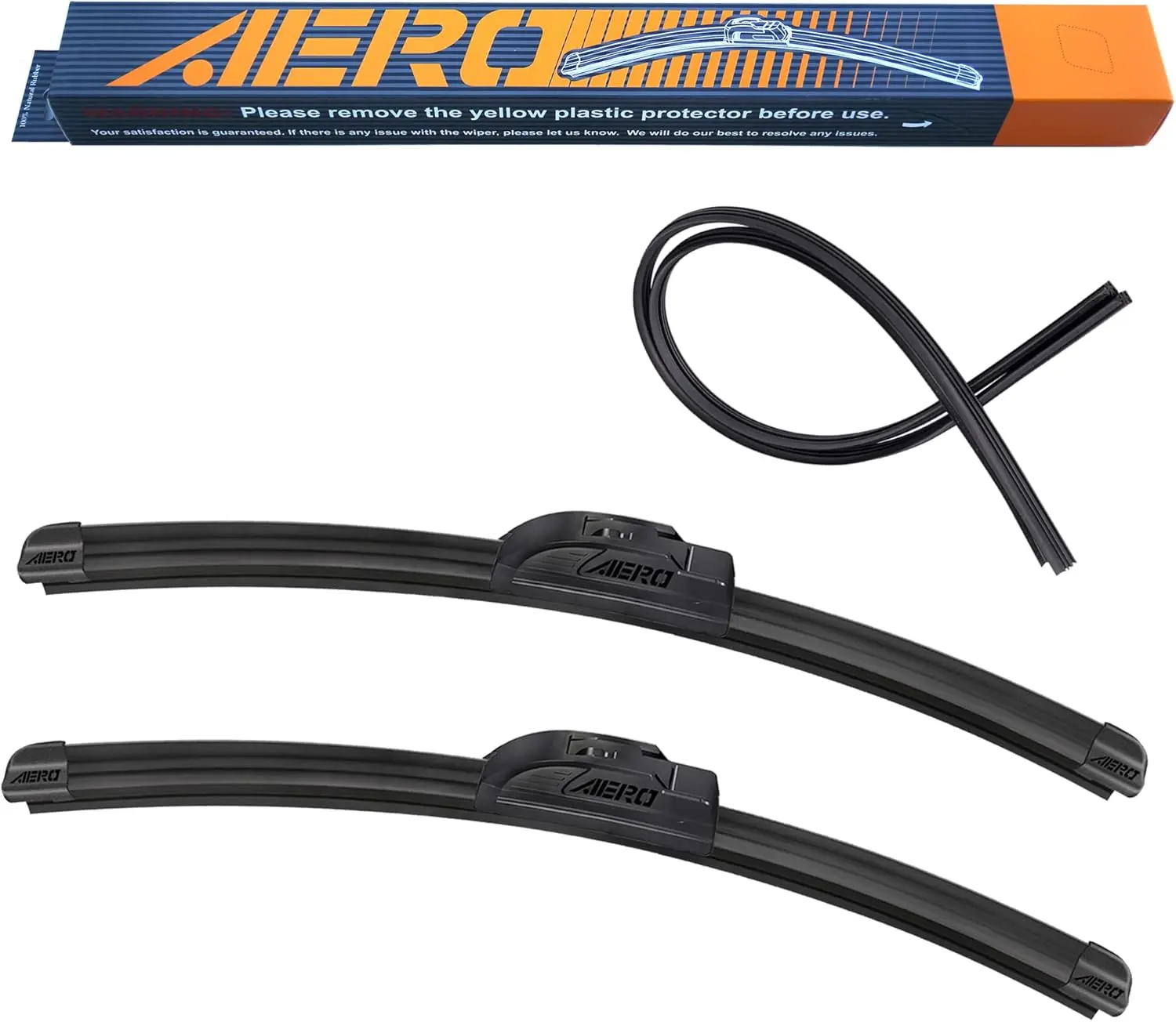 Voyager 22" + 22" Windshield Wipers, Premium All-Season Automotive Replacement Wiper Blades with Extra Rubber Refills + 1-Year Warranty (Pack of 2)
