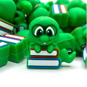 1pc Professional Bookworm 3D Silicone Focal Beads Beading Accessories Beaded Jewelry