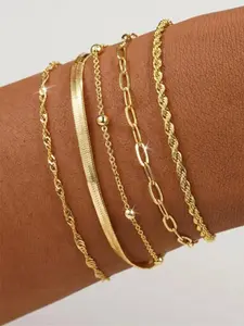 Women's Punk Style Chain Bracelets, Fashion Jewelry for Party, Daily Clothing Decor, Trendy All-match & Exquisite Jewelry for Birthday Gift, Stackable Bracelets