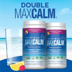 2 Pack-CALM 16 oz Relaxing Drink Mix - Raspberry Lemon Flavor - Magnesium Citrate Supplement - 16 oz (113 g) - 28 servings