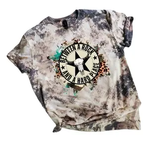 Between A Rock and a Hard Place Sublimation Bleached Tee
