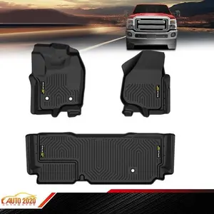TPE 3D Floor Mats Fit For 2012-2016 Ford F-250/F-350/F-450 SuperCrew/Crew Cab