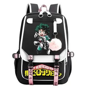 Hero Academia Men and Women Backpack Lightweight and Versatile Daypack with Adjustable Shoulder Straps Gift for Family and Friends -Black