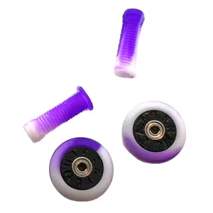 LC BOARDS FINGER SCOOTER BEARING WHEELS / GRIPS BLACKBERRY SWIRL
