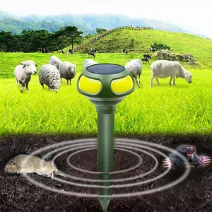PESTS BE GONE! Solar-Powered Mole & Snake Repeller - 3-in-1 Repellent System with UltraSonic Waves, LED Strobe Lights & Vibration Pulses for Armadillos, Groundhogs, Snakes, Mice & Gophers - 5 Easy Ways to Get Rid of Pests
