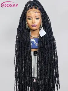 Dosay 40'' Full Lace Box Braided Wigs For Black Women Synthetic Dreadlocks Braids Knotless Twist Braiding Hair Wigs With Baby Hair