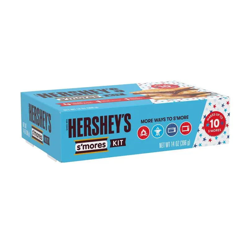 Hershey's S'mores & Easter Snack Kit - 4 Full-Size Milk Chocolate Bars, Marshmallows, Graham Crackers, 8 Servings, 14oz Snack Box