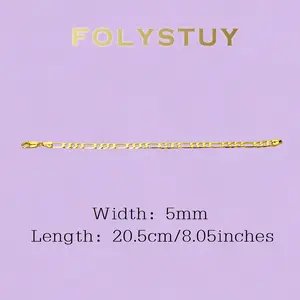 Sleek Figaro Link Bracelet, Elevate Your Wrist Game!