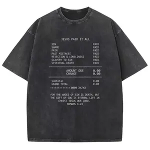 Jesus Paid It All Unisex Shirts | Graphic Tee Shirts Designed For Both Men and Women Cotton Man