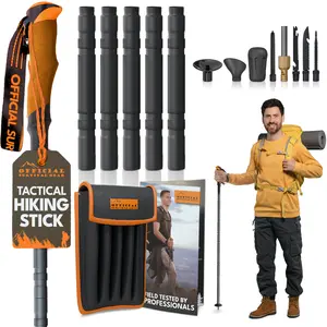 TrailGuard Hiking Stick – 14-in-1 Adjustable Walking Stick for Hiking, Camping & Trekking – Lightweight Aluminum Trekking Pole for Backpacking, Outdoor Adventures & Travel