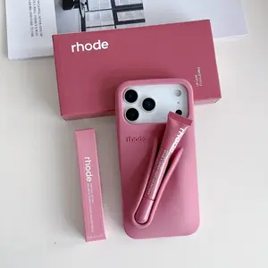 Rhode Soft Silicone Shockproof Phone Case, with Lip Balm Holder, Stylish Design, Full Camera Protection | Convenient | High Quality | Lightweight for Women | Shockproof Design | Scratch Resistant | Fashionable Accessory