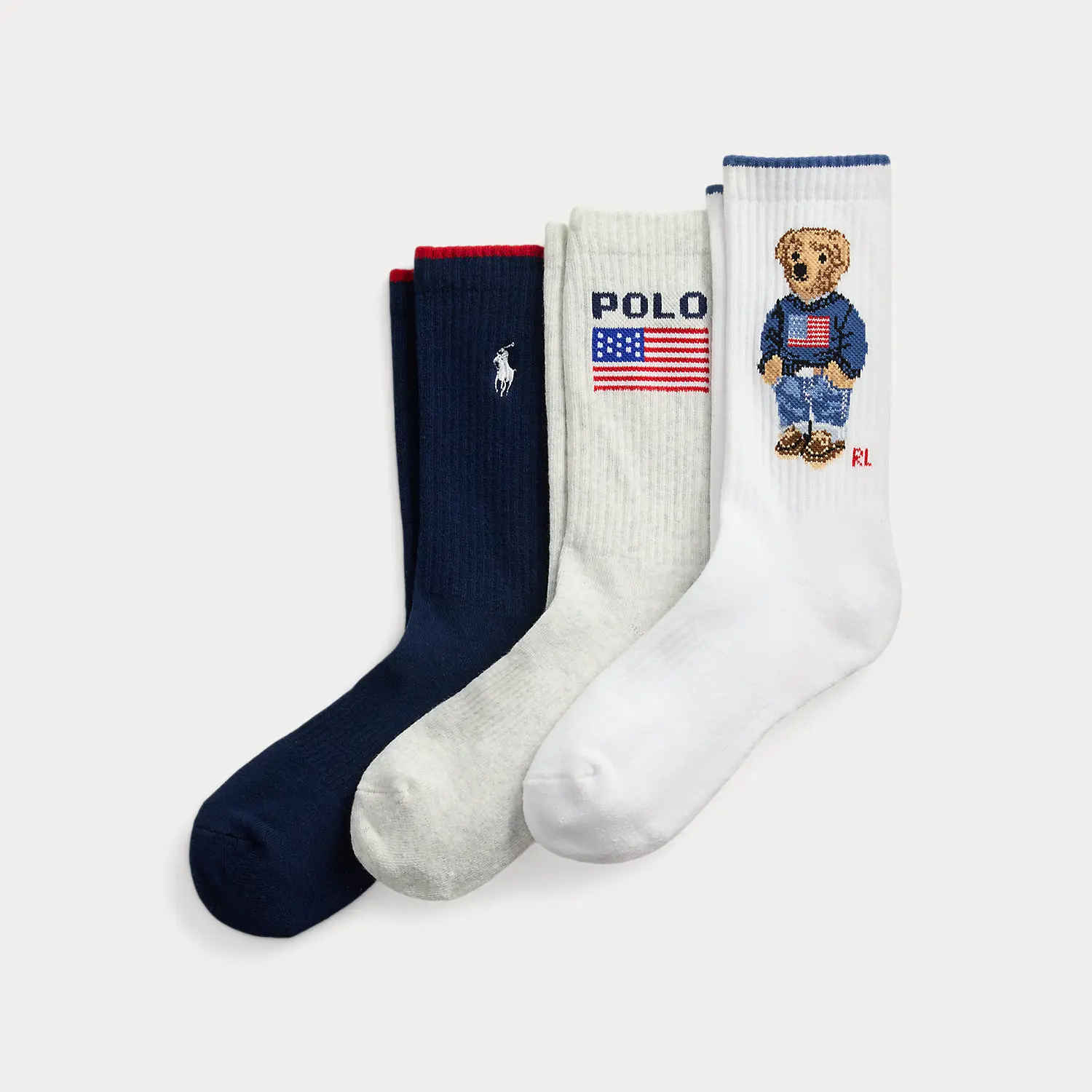 Polo Ralph Lauren - Polo Bear Logo Crew Sock 3-Pack Polo Ralph Lauren - Polo Bear Logo Crew Sock 3-Pack