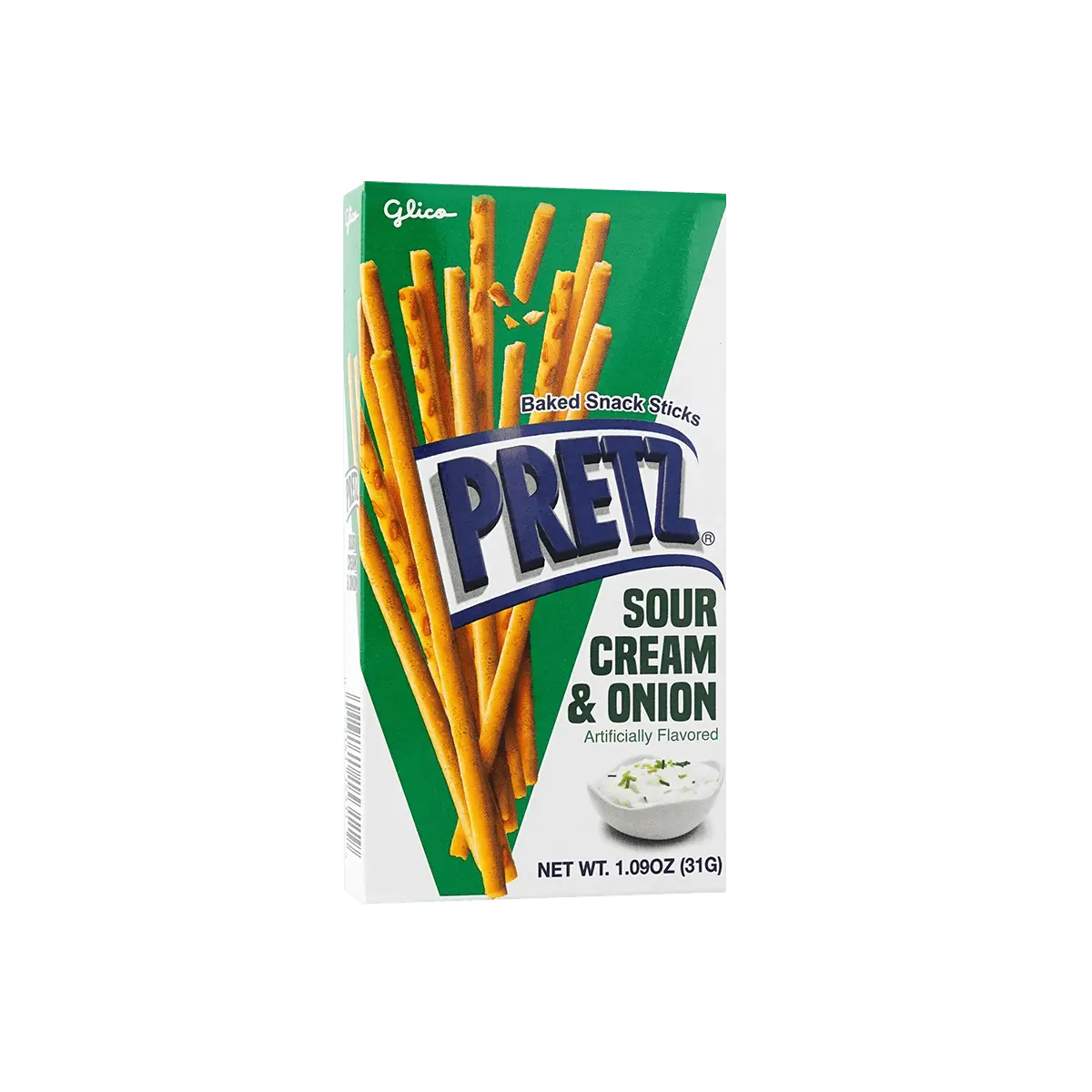 GLICO Sour Cream Pretz - Baked Pretzel Sticks, 1.09oz