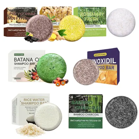 1pc Charcoal Gentle Rice & Rosemary Haircare Shampoo Bar for Adults - Cleansing Hair & Scalp Cleanser, Controls Excess Oil, Nourishing Lightweight Formula Prevents Dryness-Heaviness, Boosts Volume, Sleekness & Tangle-Free Styling