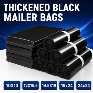 Black Poly Mailers Bulk | Self Seal Waterproof Shipping Bags | Tear Resistant Packaging for Small Business