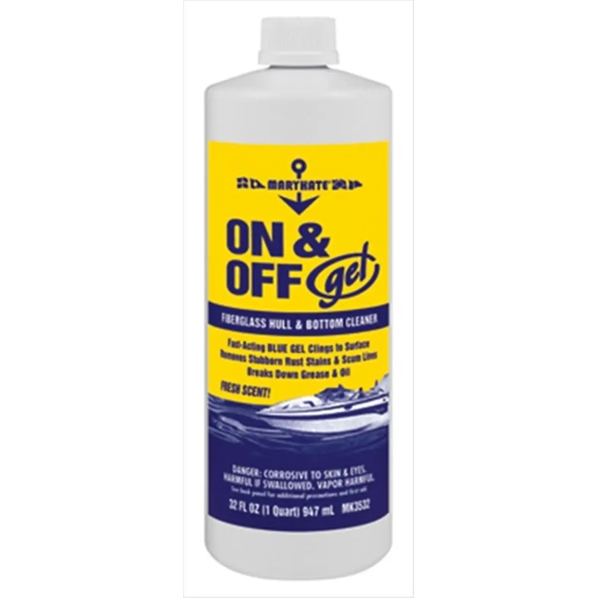 212 MAIN CRC MK3532 Hull Cleaner - 32oz Viscous Water-Based Oil Stain Remover, Household Fiberglass Care Product