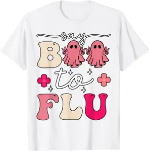 Say Boo To The Flu Shot Vaccine Funny Halloween Ghost Nurse T-Shirt - Jessicabal Shop 70B0CLH7D39M