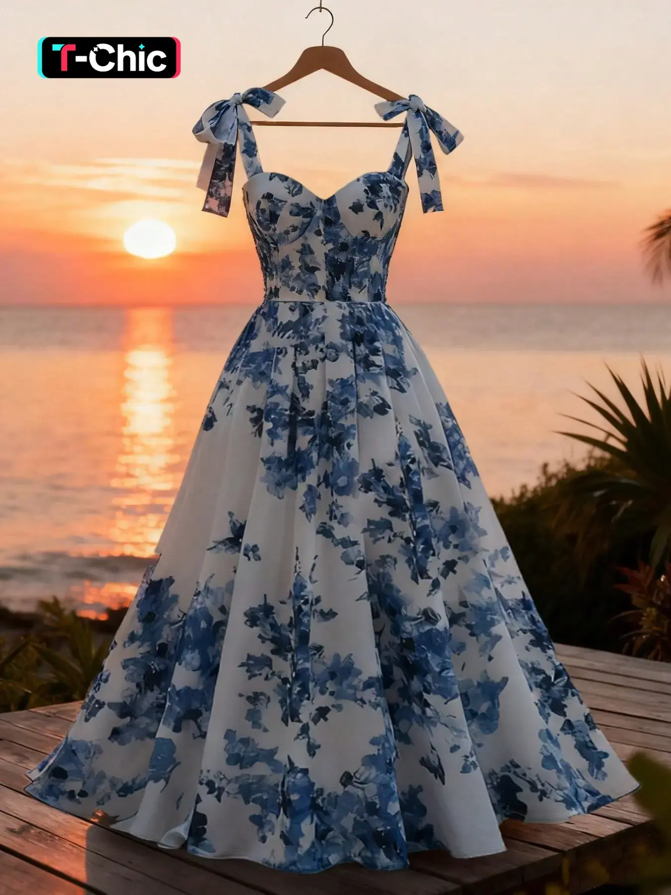 Women's Boho Floral Printed Ditsy Floral Print Dress, Elegant Sleeveless Dress for Beach Holiday Vacation, Ladies Summer Clothes, Bohemian Print Dress，Womenswear, Boho, Fashion, Casual Wear, Style, Boho Style Dresses, Casual Boho Chic