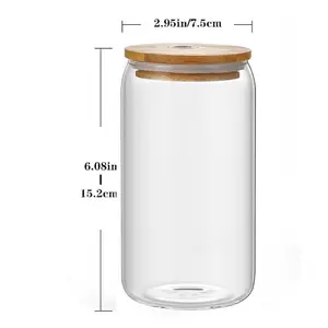 Custom Glass Jar tumbler/ Cup-16 oz