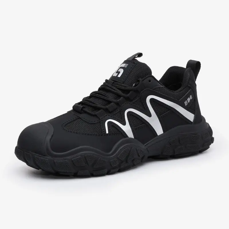 GUYISA anti-static work shoes for men and women—lightweight, low-top, breathable lace-up industrial footwear; static dissipative safety shoes suitable for electronics assembly, testing, lab, and factory environments.