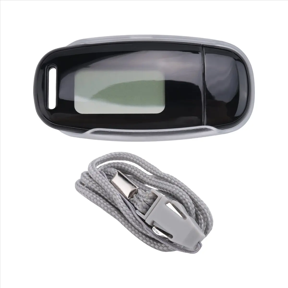 Rechargeable 3D Pedometer with Accurate Fitness Tracking, Large LCD Display, ABS Build for Running, Digital Step Counter for Elderly, Black, 1 English Manual, Walking