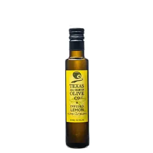 TEXAS HILL COUNTRY OLIVE CO. Lemon Infused Olive Oil - 250ml US Extra Virgin Olive Oil with Natural Lemon Flavor for Dressings & Baking