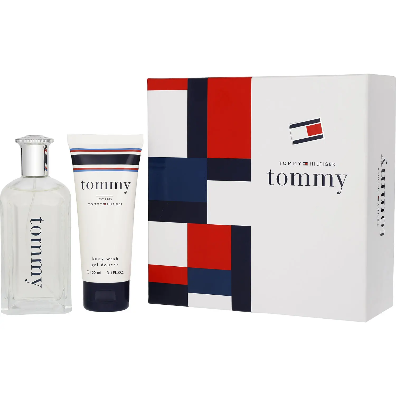 Tommy Hilfiger Set-Edt Spray 3.4 Oz (New Packaging) & Body Wash 3.4 Oz For Men