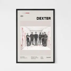 Dexter Movie Poster, Dexter Print, Vintage tv show poster, Minimalist Art, Retro Poster, Home Wall art