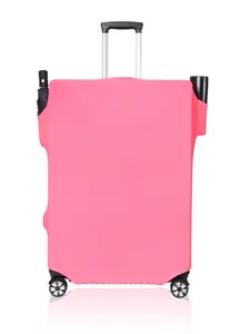 Luggage Cover Protector with Side Pockets, Elastic Suitcase Cover with Cup Holder & Umbrella Pocket, Anti-scratch Dustproof Travel Suitcase Protector, Portable Travel Accessory