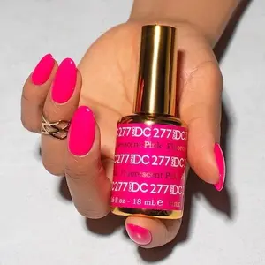 DND DC 277 FLUORESCENT PINK Gel and Lacquer Duo nail care nail art