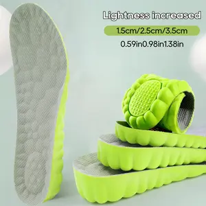 Height Increase Insoles for Men-4D Cloud Technology Insole-Super Soft Comfort Elevator Insoles, Memory Foam Heel Lift Inserts (Green/Gray, Lift 1.5 CM 2.5CM 3.5CM/Men: US 7-12)