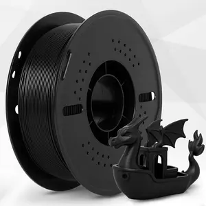 Epelay PLA+ 3D Printer Filament 1kg Spool Strong Smooth No Clog Easy Print Material in Black for DIY Projects Models Eco-Friendly Safe